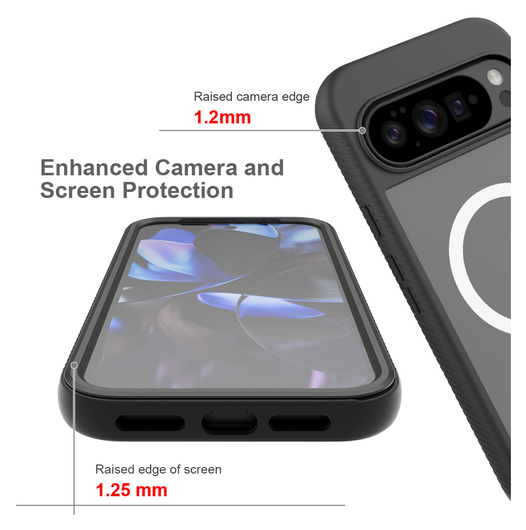 Google Pixel 10 Pro XL Hoesje Full Protect PixelSnap Cover MagSafe/Qi2 Zwart afbeelding 5