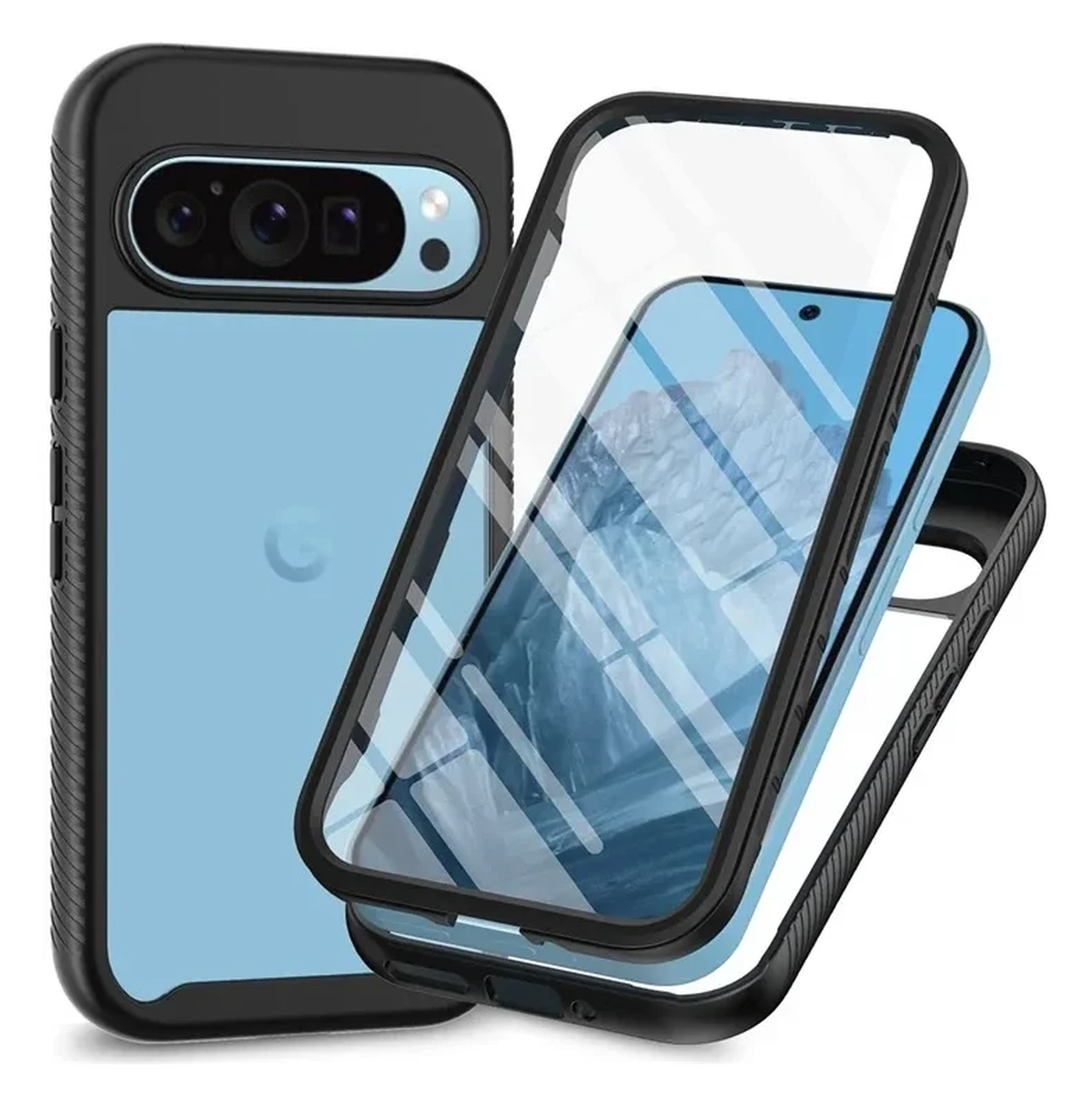 Google Pixel 10 Pro XL Hoesje Full Protect 360° Cover met MagSafe / Qi2 Blauw afbeelding 1