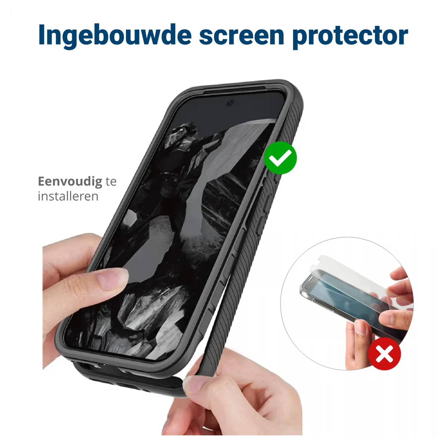 Google Pixel 10 Pro XL Hoesje Full Protect 360° Cover met MagSafe / Qi2 Blauw afbeelding 5