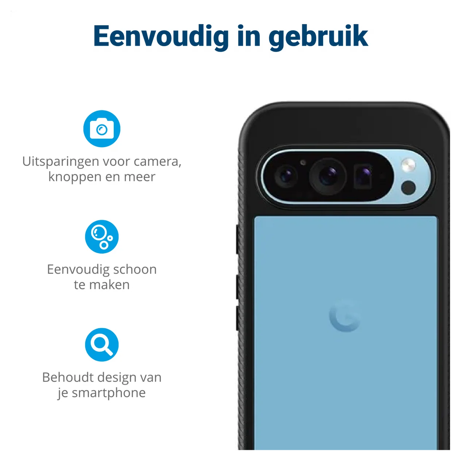 Google Pixel 10 Pro XL Hoesje Full Protect 360° Cover met MagSafe / Qi2 Blauw afbeelding 6