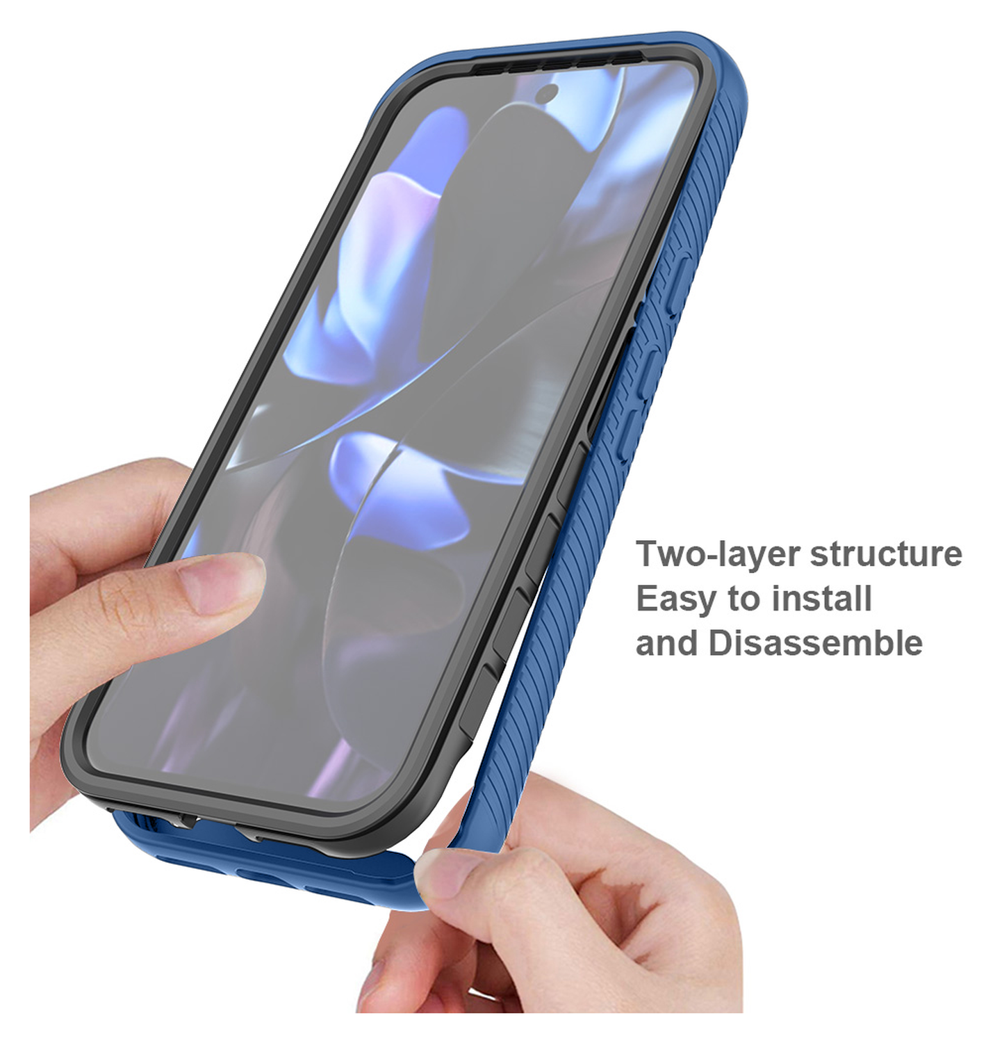 Google Pixel 10 Pro XL Hoesje Full Protect PixelSnap Cover MagSafe/Qi2 Blauw afbeelding 6