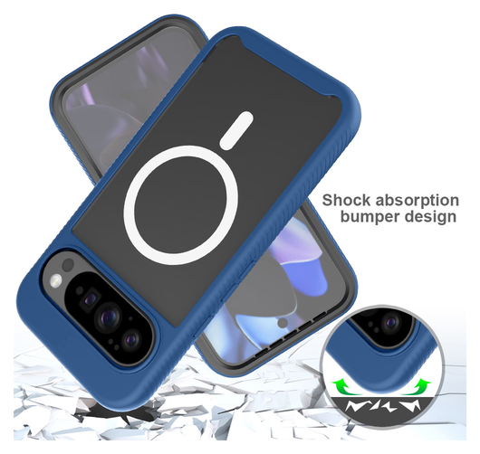 Google Pixel 10 Pro XL Hoesje Full Protect PixelSnap Cover MagSafe/Qi2 Blauw afbeelding 4