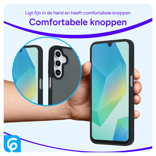 Samsung Galaxy A17 Hoesje Back Cover Matte Zwart afbeelding 2