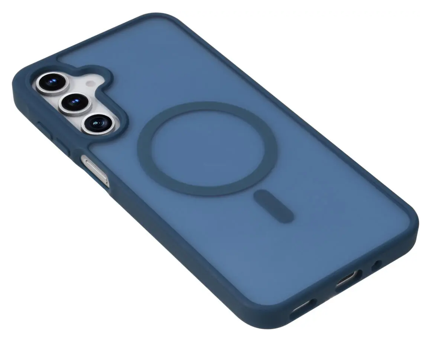 Samsung Galaxy A17 Hoesje met MagSafe Back Cover Matte Blauw afbeelding 8