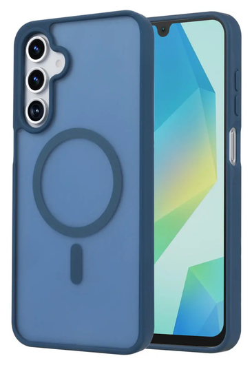 Samsung Galaxy A17 Hoesje met MagSafe Back Cover Matte Blauw afbeelding 1