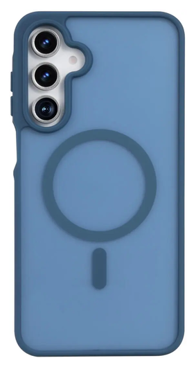 Samsung Galaxy A17 Hoesje met MagSafe Back Cover Matte Blauw afbeelding 2