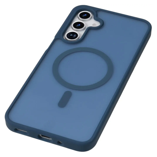 Samsung Galaxy A17 Hoesje met MagSafe Back Cover Matte Blauw afbeelding 7