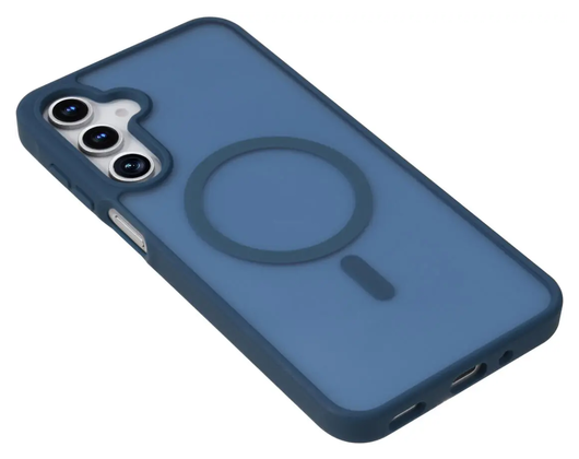 Samsung Galaxy A17 Hoesje met MagSafe Back Cover Matte Blauw afbeelding 8