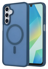 Samsung Galaxy A17 Hoesje met MagSafe Back Cover Matte Blauw afbeelding