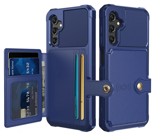 Samsung Galaxy A17 Hoesje 3-in-1 Pasjes Portemonnee Back Cover Blauw afbeelding 1