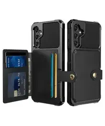 Samsung Galaxy A17 Hoesje 3-in-1 Pasjes Portemonnee Back Cover Zwart afbeelding