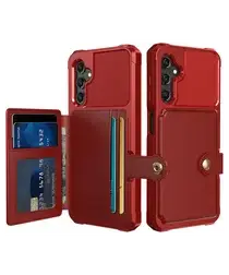 Samsung Galaxy A17 Hoesje 3-in-1 Pasjes Portemonnee Back Cover Rood afbeelding