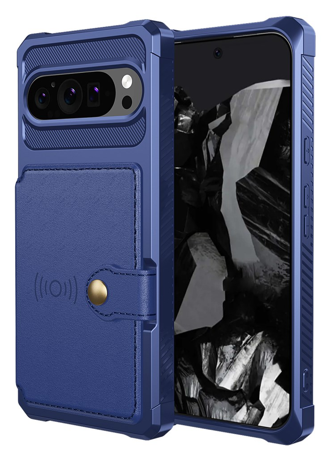 Google Pixel 10 / 10 Pro Hoesje 3-in-1 Pasjes Portemonnee Back Cover Blauw afbeelding 3