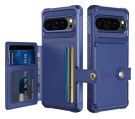 Google Pixel 10 / 10 Pro Hoesje 3-in-1 Pasjes Portemonnee Back Cover Blauw afbeelding