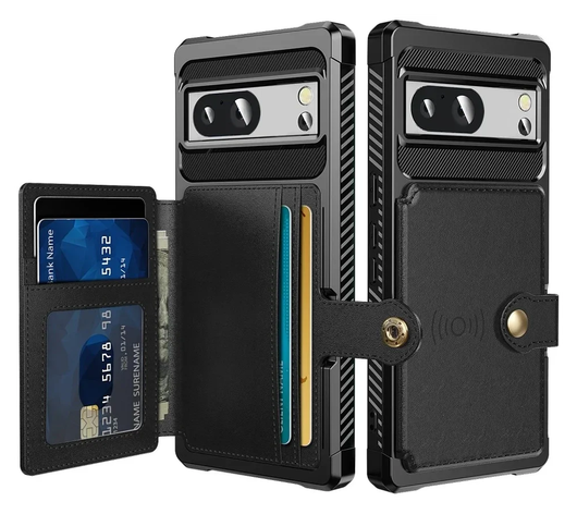 Google Pixel 10 / 10 Pro Hoesje 3-in-1 Pasjes Portemonnee Back Cover Zwart afbeelding 1