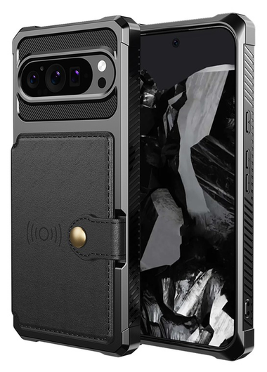 Google Pixel 10 / 10 Pro Hoesje 3-in-1 Pasjes Portemonnee Back Cover Zwart afbeelding 3