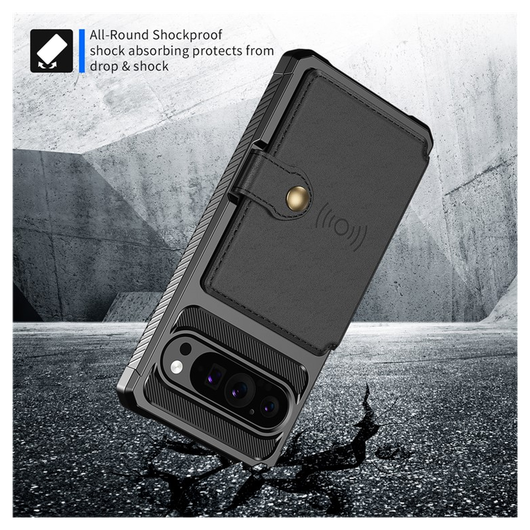 Google Pixel 10 / 10 Pro Hoesje 3-in-1 Pasjes Portemonnee Back Cover Zwart afbeelding 4