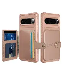 Google Pixel 10 / 10 Pro Hoesje 3-in-1 Pasjes Portemonnee Back Cover Roze afbeelding