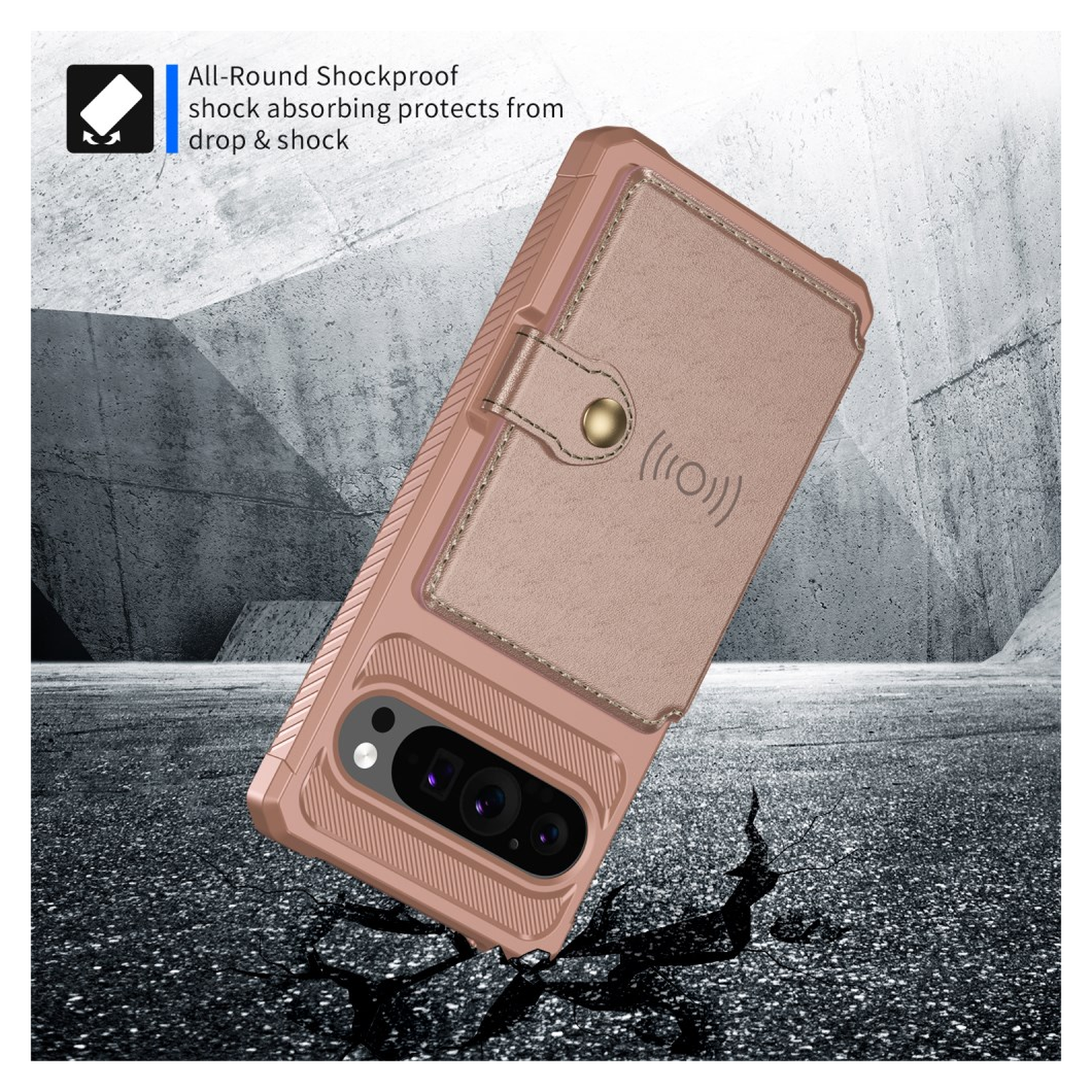 Google Pixel 10 / 10 Pro Hoesje 3-in-1 Pasjes Portemonnee Back Cover Roze afbeelding 4