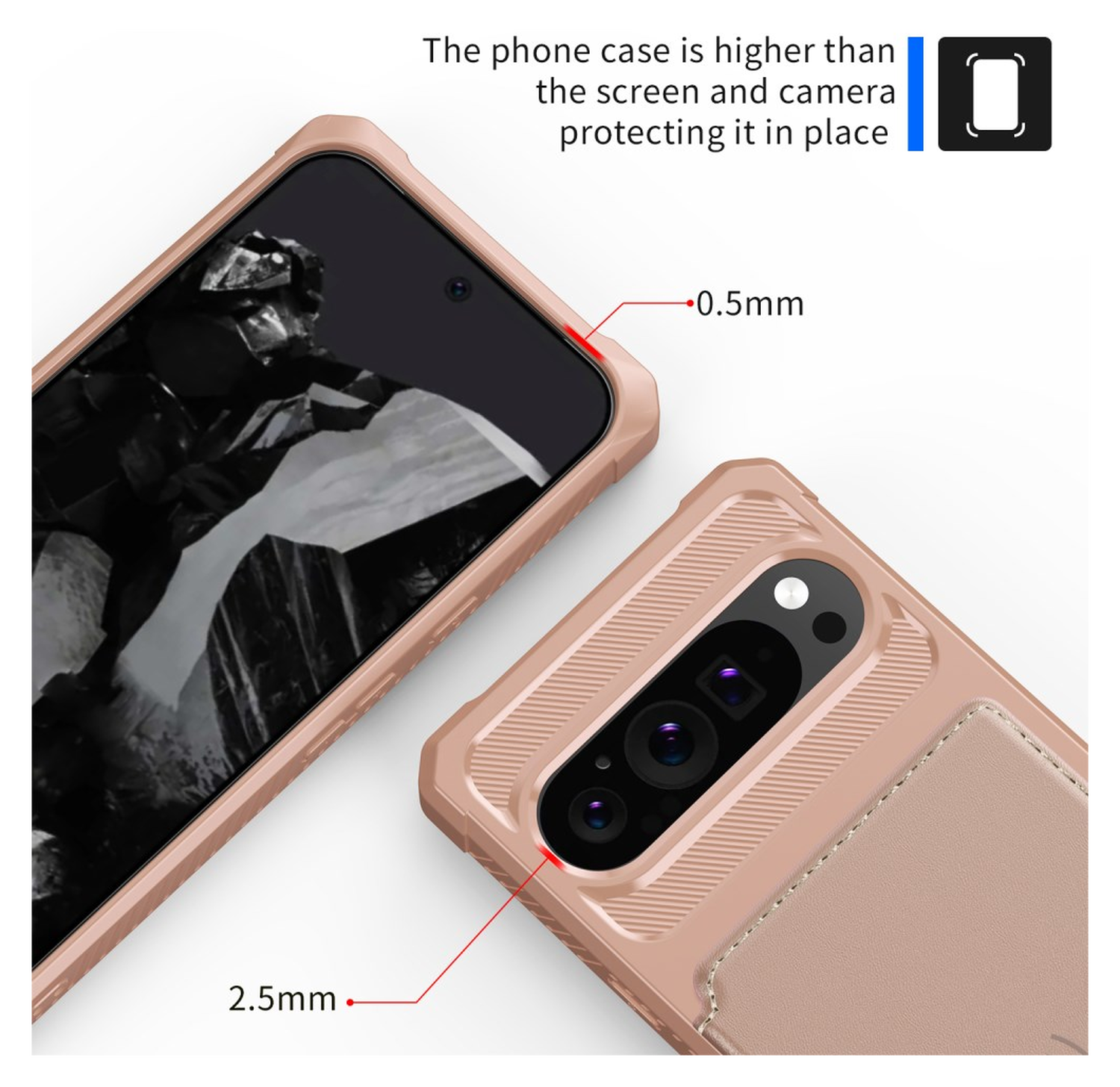 Google Pixel 10 / 10 Pro Hoesje 3-in-1 Pasjes Portemonnee Back Cover Roze afbeelding 6