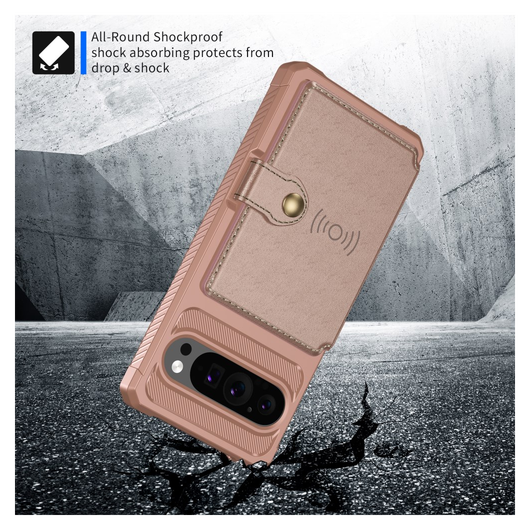 Google Pixel 10 / 10 Pro Hoesje 3-in-1 Pasjes Portemonnee Back Cover Roze afbeelding 4