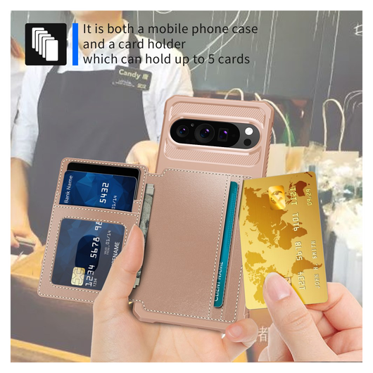 Google Pixel 10 / 10 Pro Hoesje 3-in-1 Pasjes Portemonnee Back Cover Roze afbeelding 5
