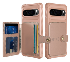 Google Pixel 10 / 10 Pro Hoesje 3-in-1 Pasjes Portemonnee Back Cover Roze afbeelding