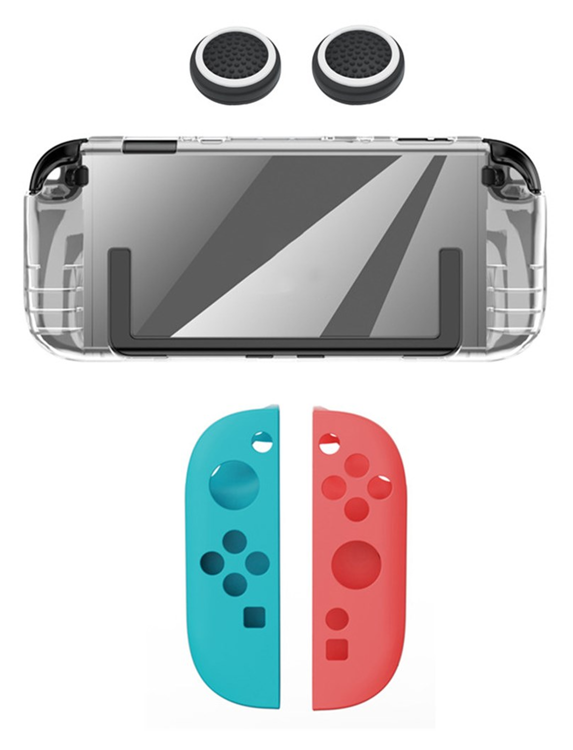 Nintendo Switch 2 Hoesje TPU Case met Siliconen Controllerhoezen Transparant afbeelding 2