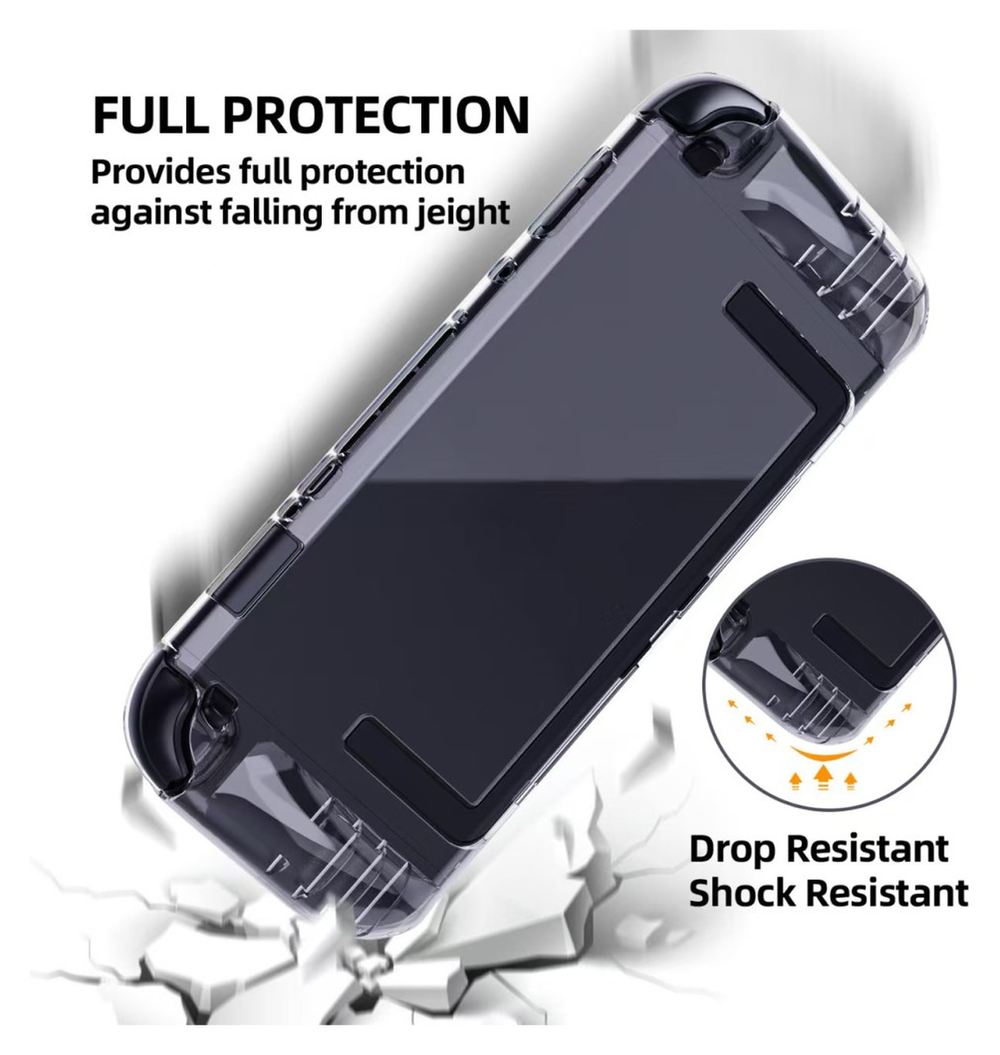 Nintendo Switch 2 Hoesje TPU Schokbestendige Back Cover Case Transparant afbeelding 2