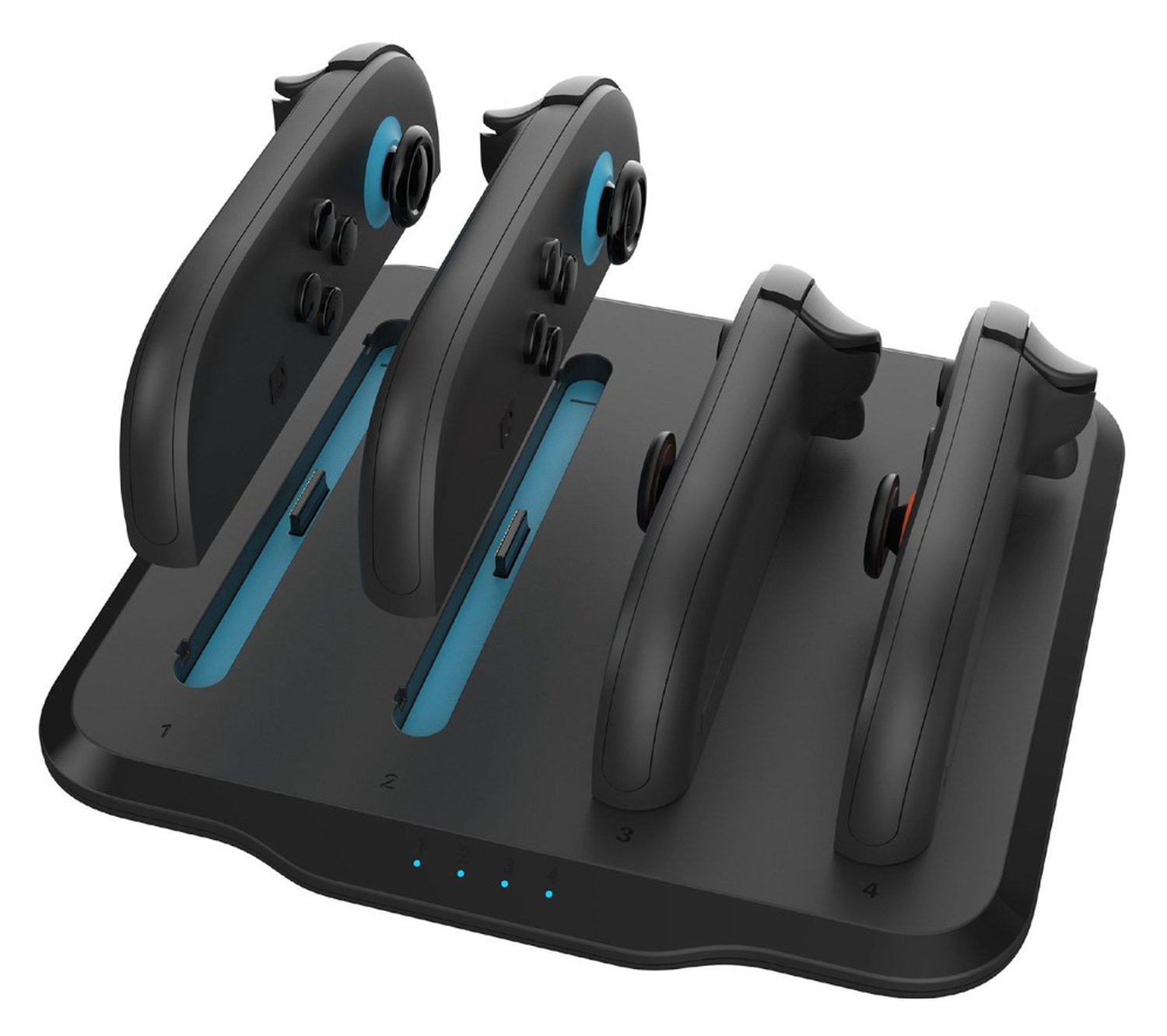 Nintendo Switch 2 Controller Oplaadstation 4 Plekken met LED-Indicatoren afbeelding 1