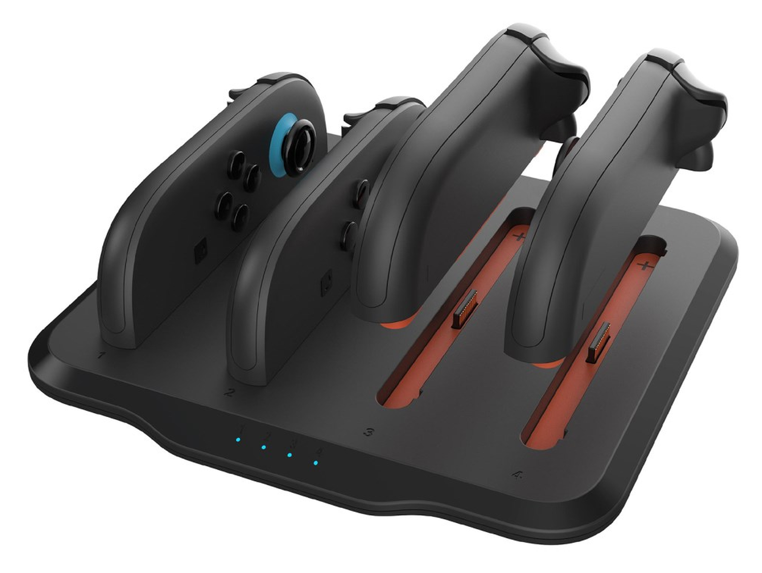 Nintendo Switch 2 Controller Oplaadstation 4 Plekken met LED-Indicatoren afbeelding 2