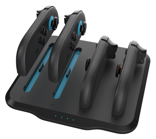 Nintendo Switch 2 Controller Oplaadstation 4 Plekken met LED-Indicatoren afbeelding 1