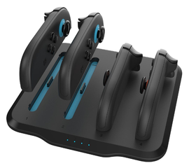 Nintendo Switch 2 Controller Oplaadstation 4 Plekken met LED-Indicatoren afbeelding