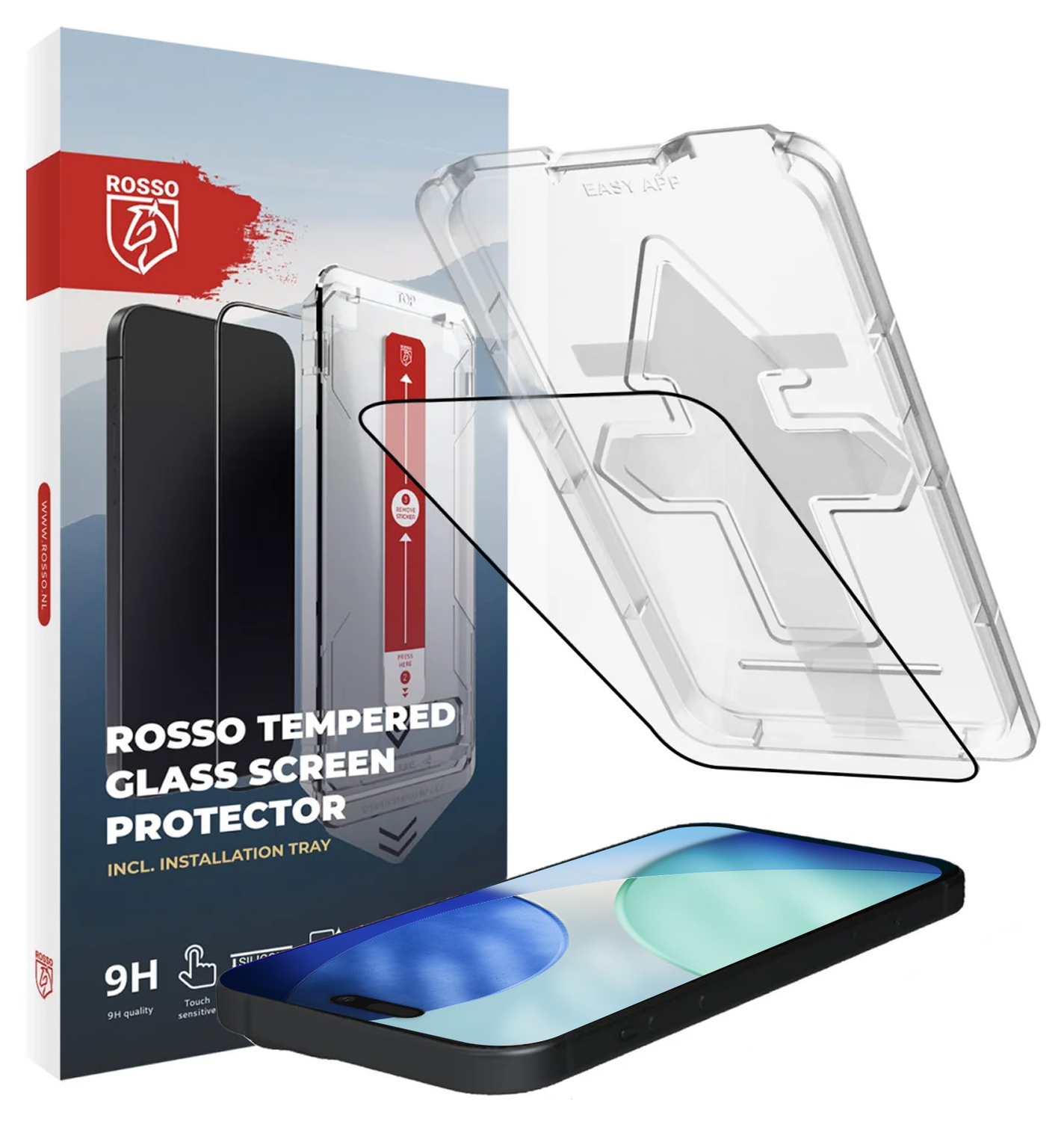 Rosso Apple iPhone 17 Tempered Glass met Installatietray Dust Removal afbeelding 1