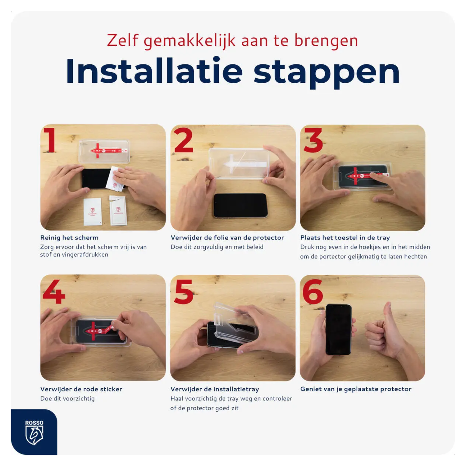 Rosso Apple iPhone Air Tempered Glass met Installatietray Dust Removal afbeelding 9