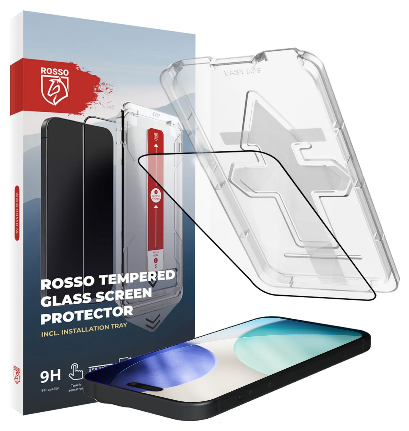 Rosso Apple iPhone 17 Pro Tempered Glass met Installatietray Dust Removal afbeelding 1
