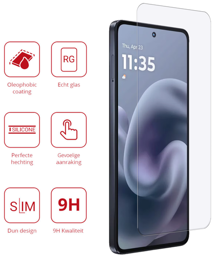 Rosso Motorola G86 9H Tempered Glass Screen Protector afbeelding 2