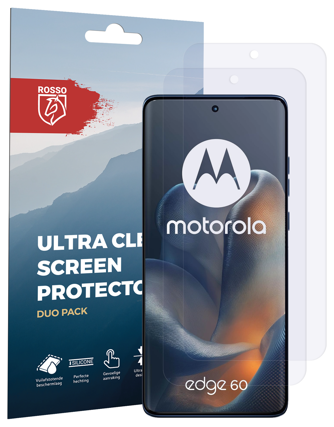 Rosso Motorola Edge 60 Screen Protector Case Friendly Folie Duo Pack afbeelding 8