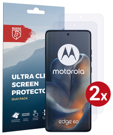 Rosso Motorola Edge 60 Screen Protector Case Friendly Folie Duo Pack