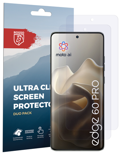Rosso Motorola Edge 60 Pro Screen Protector Case Friendly Folie Duo Pack afbeelding 8