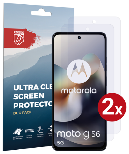 Rosso Motorola Moto G56 Screen Protector Case Friendly Folie Duo Pack afbeelding 1