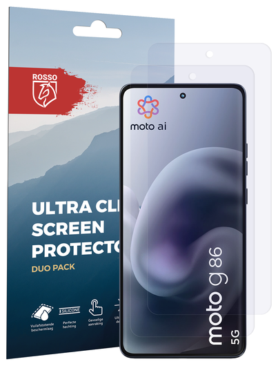 Rosso Motorola Moto G86 Screen Protector Case Friendly Folie Duo Pack afbeelding 8