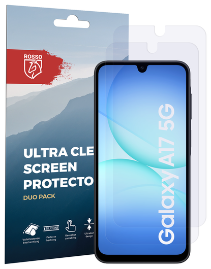 Rosso Samsung Galaxy A17 Screen Protector Case Friendly Folie Duo Pack afbeelding 8