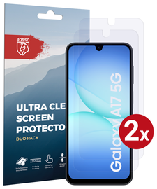 Rosso Samsung Galaxy A17 Screen Protector Case Friendly Folie Duo Pack