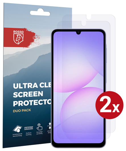Rosso Samsung Galaxy A07 Screen Protector Case Friendly Folie Duo Pack afbeelding 1