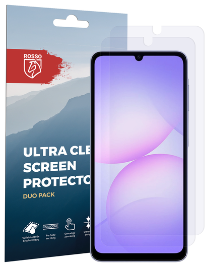 Rosso Samsung Galaxy A07 Screen Protector Case Friendly Folie Duo Pack afbeelding 7