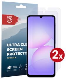 Rosso Samsung Galaxy A07 Screen Protector Case Friendly Folie Duo Pack