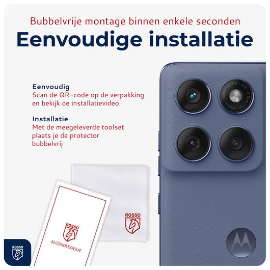 Rosso Motorola Edge 60 Camera Lens Protector Transparant afbeelding 4