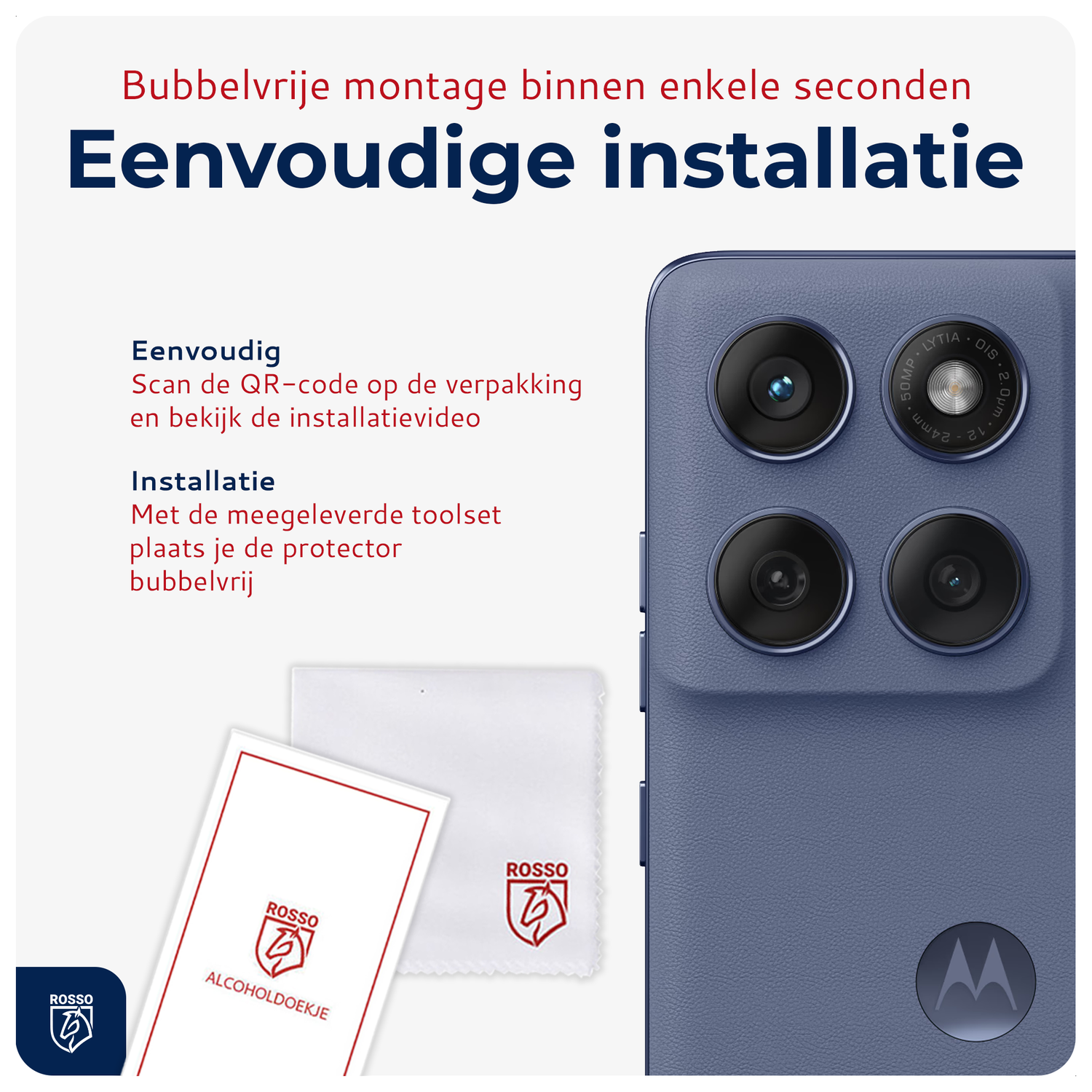Rosso Motorola Edge 60 Pro Camera Lens Protector Transparant afbeelding 7