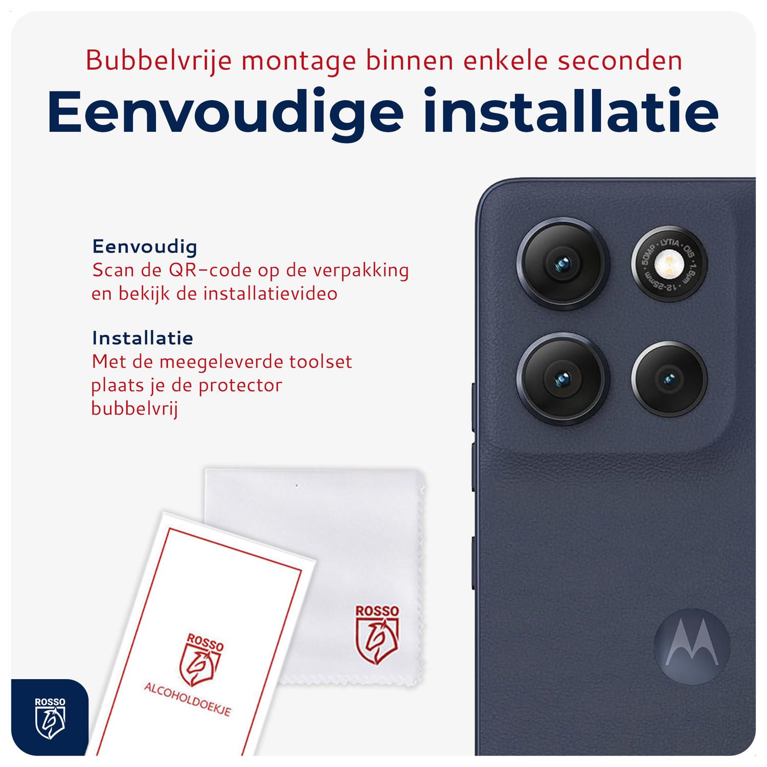 Rosso Motorola Moto G86 Camera Lens Protector Zwart afbeelding 2